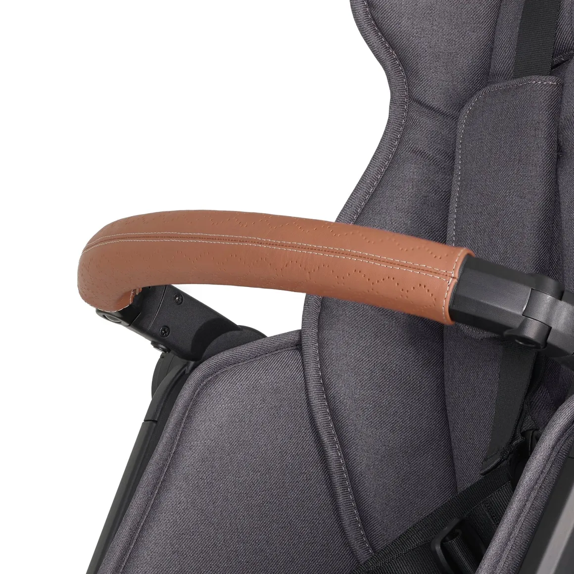 Veer Switch&Roll Luxe Single-to-Double Stroller with Leather Kit + Bassinet Bundle - Brown Mica