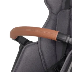 Veer Switch&Roll Luxe Single-to-Double Stroller with Leather Kit + Bassinet Bundle - Gray Granite