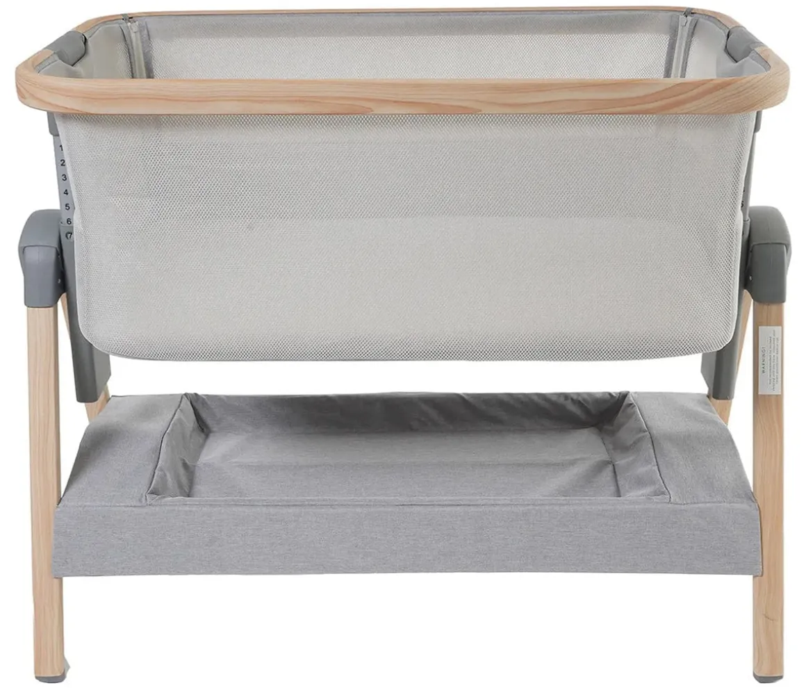 Venice Child California Dreaming Bedside Bassinet - Gray Wood