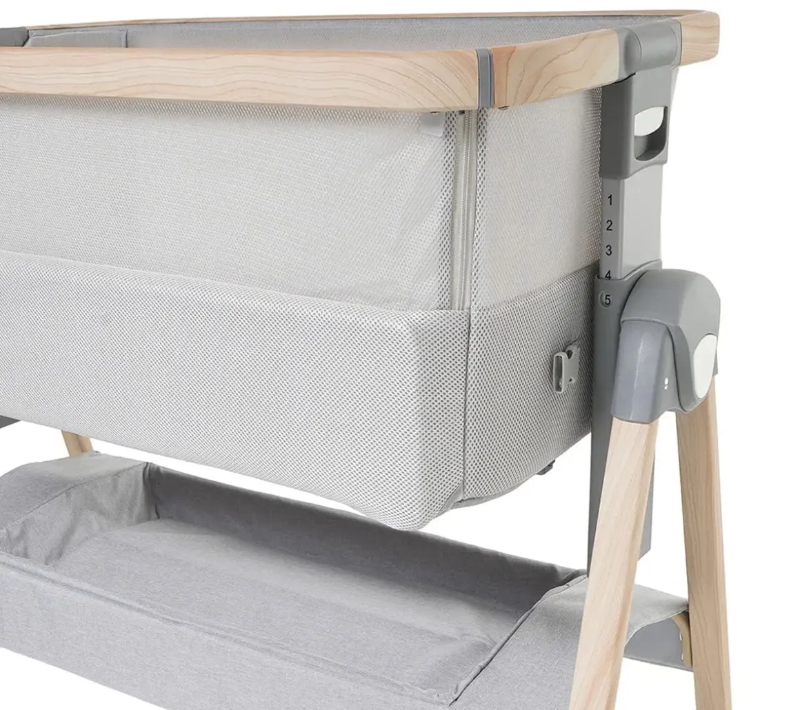 Venice Child California Dreaming Bedside Bassinet - Gray Wood