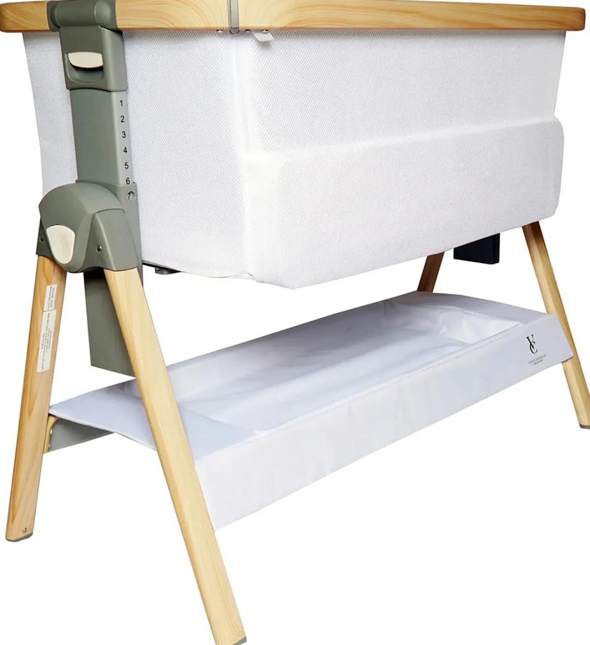 Venice Child California Dreaming Bedside Bassinet - White Wood