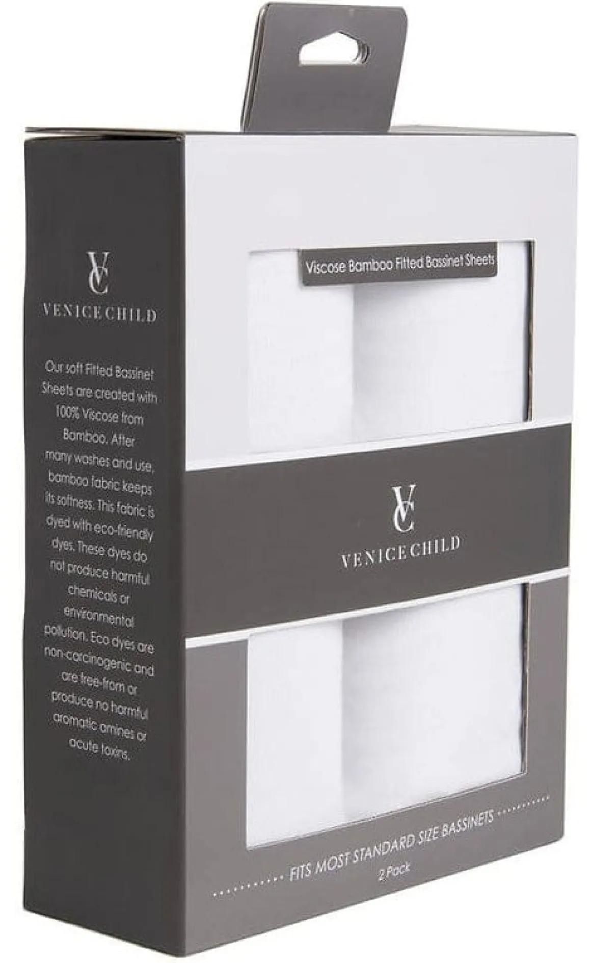 Venice Child Viscose from Bamboo Bassinet Sheets - Off White (2 Pack)