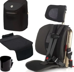 WAYB Pico Forward Facing Travel Car Seat + Essentials Bundle - Earth / Onyx