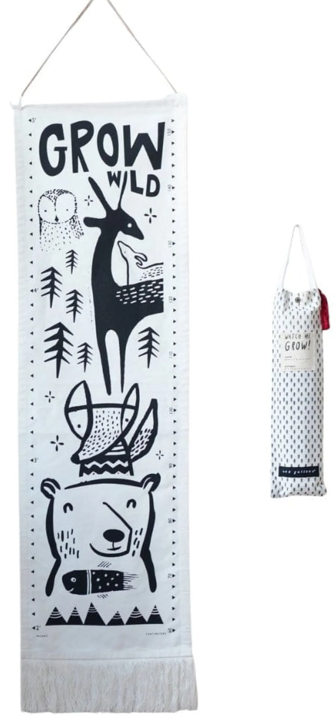 Wee Gallery Canvas Growth Chart - Woodland