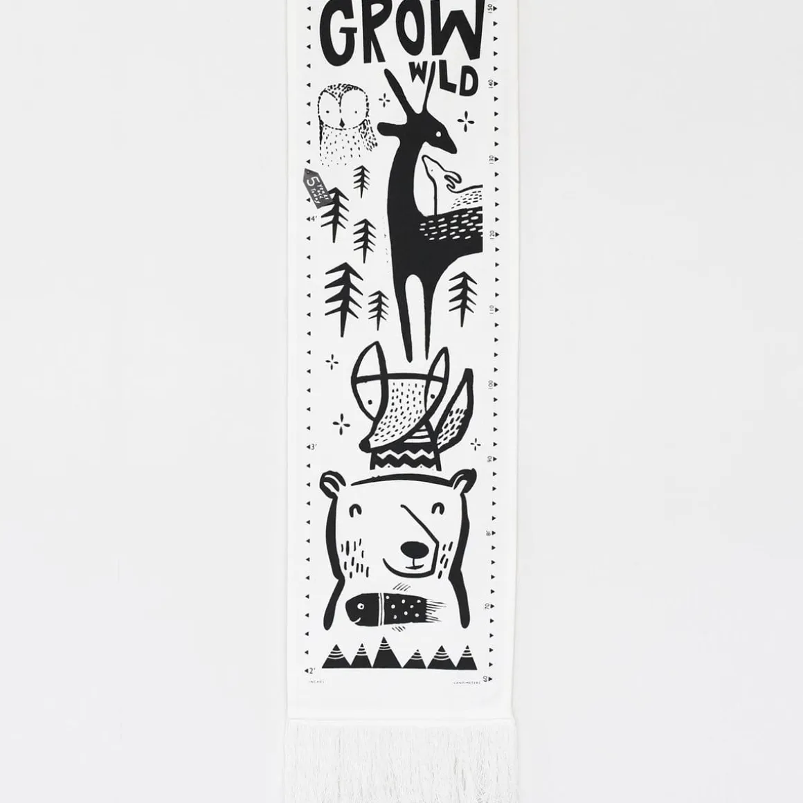 Wee Gallery Canvas Growth Chart - Woodland