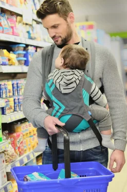 We Made Me Venture 2 in 1 Baby Carrier - Charcoal Grey Black Zigzag