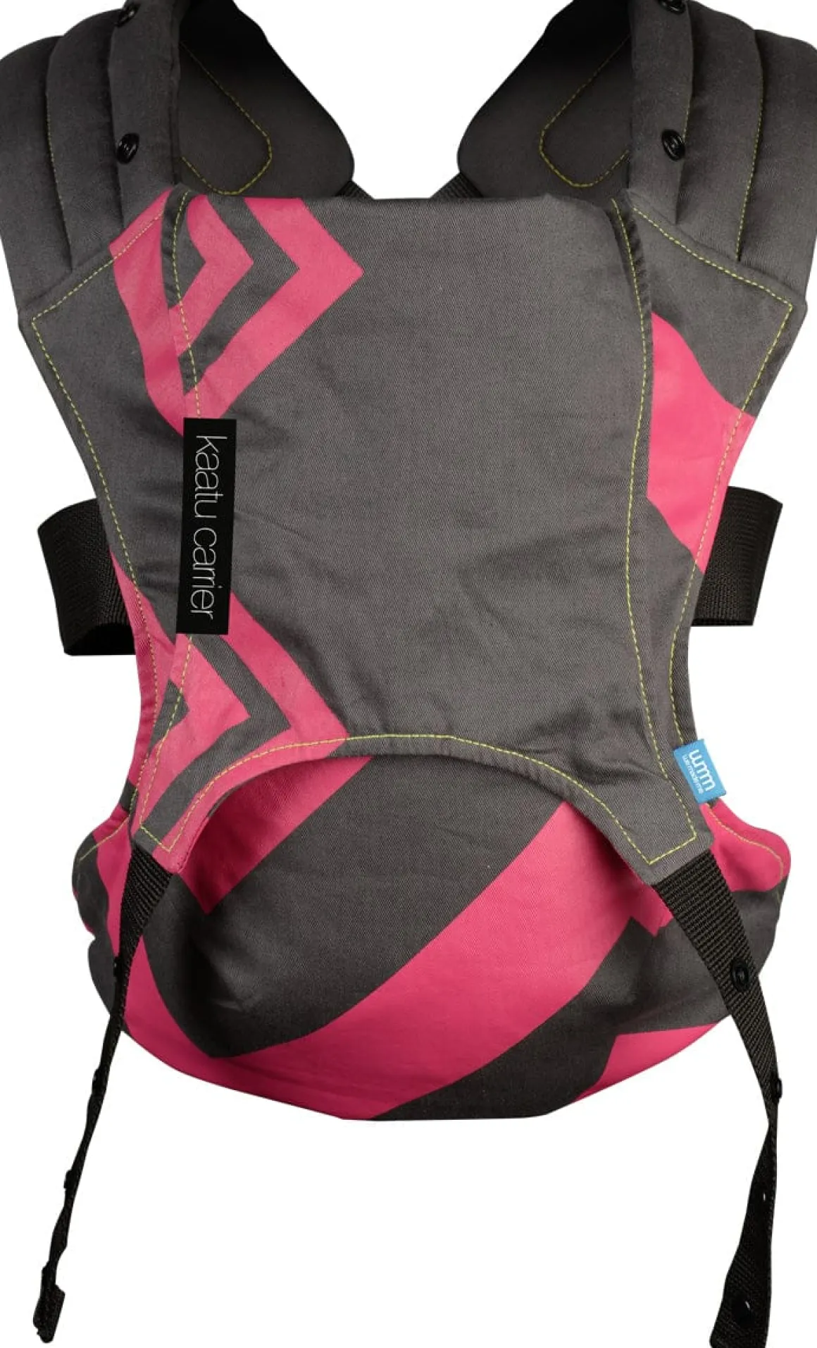 We Made Me Venture+ 2 in 1 Toddler Carrier - Bubblegum Grey Black Zigzag