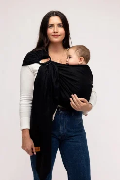 WildBird Linen Ring Sling, Standard (74") - Raven / Black