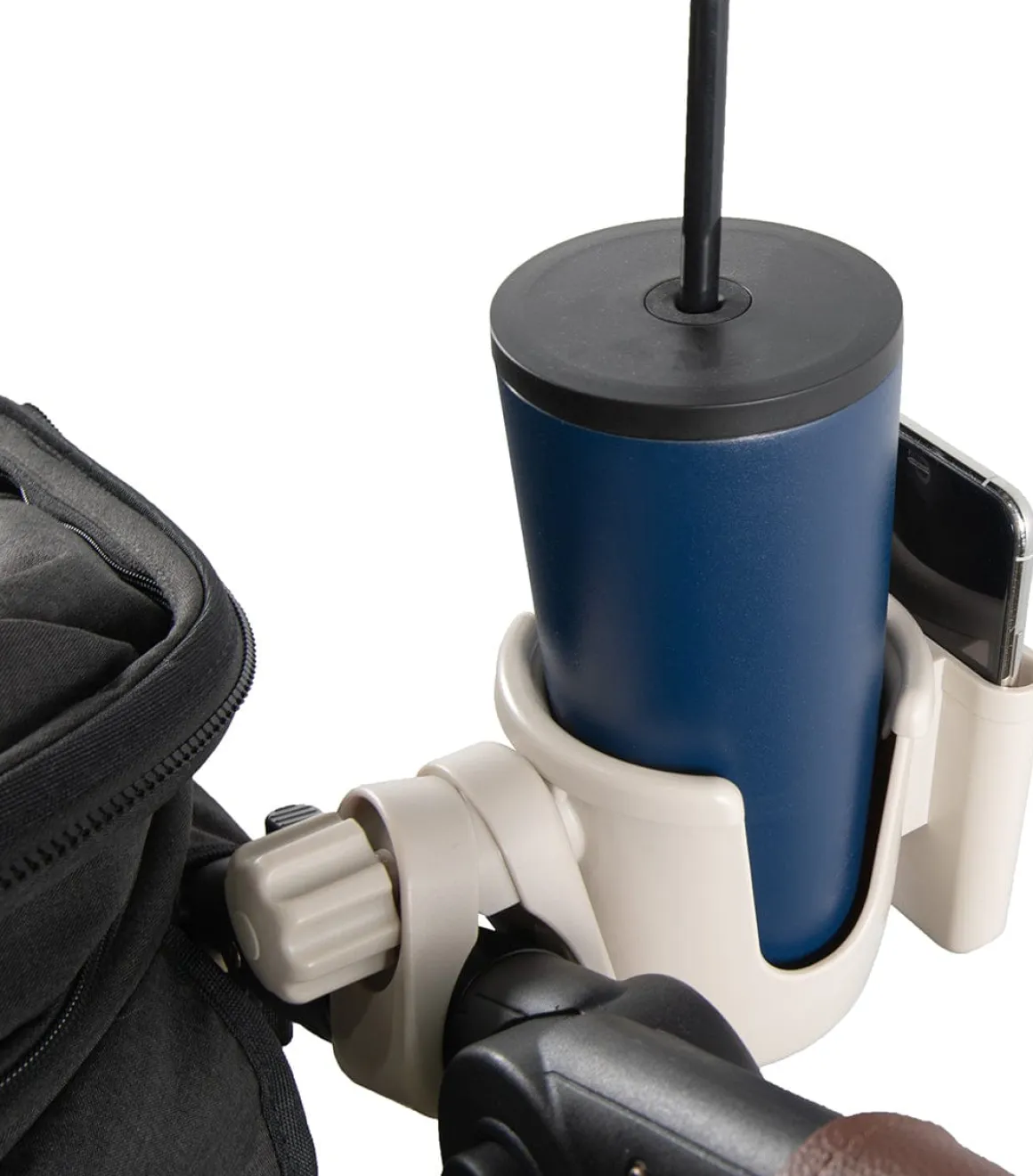 WonderFold 2-In-1 Cup & Phone Holder - Beige (fits all wagons)