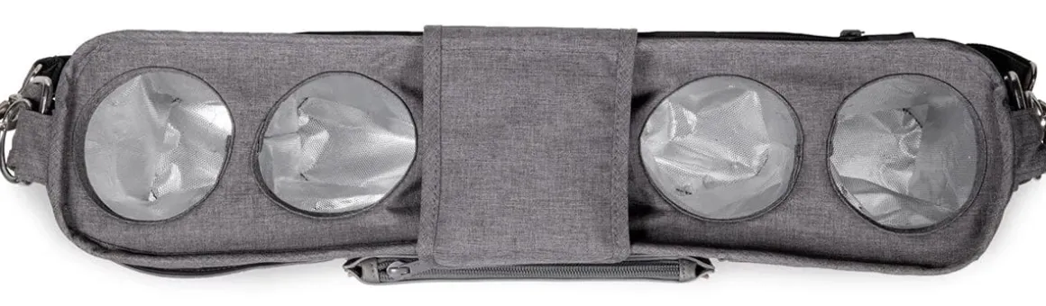 WonderFold Large Parent Console with 4 Insulated Cup Holders - Gray
