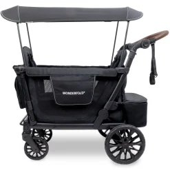 WonderFold L2 Double (2 Seater) Stroller Wagon - Black