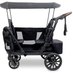 WonderFold L2 Double (2 Seater) Stroller Wagon - Black