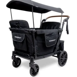 WonderFold L4 Quad (4 Seater) Stroller Wagon - Black