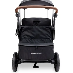 WonderFold L4 Quad (4 Seater) Stroller Wagon - Black