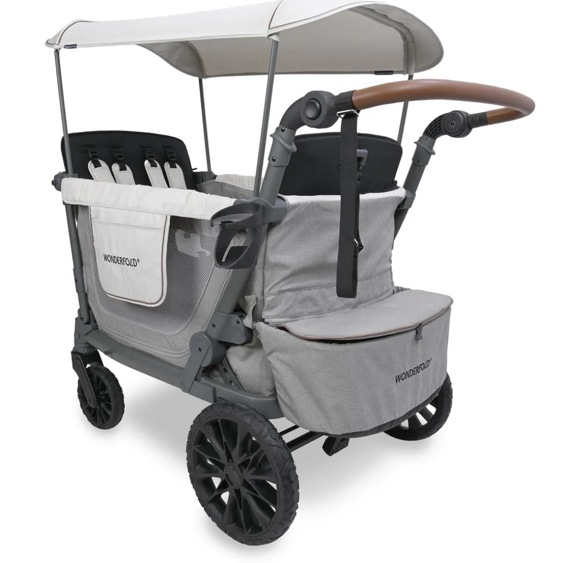 WonderFold L4 Quad (4 Seater) Stroller Wagon - Gray