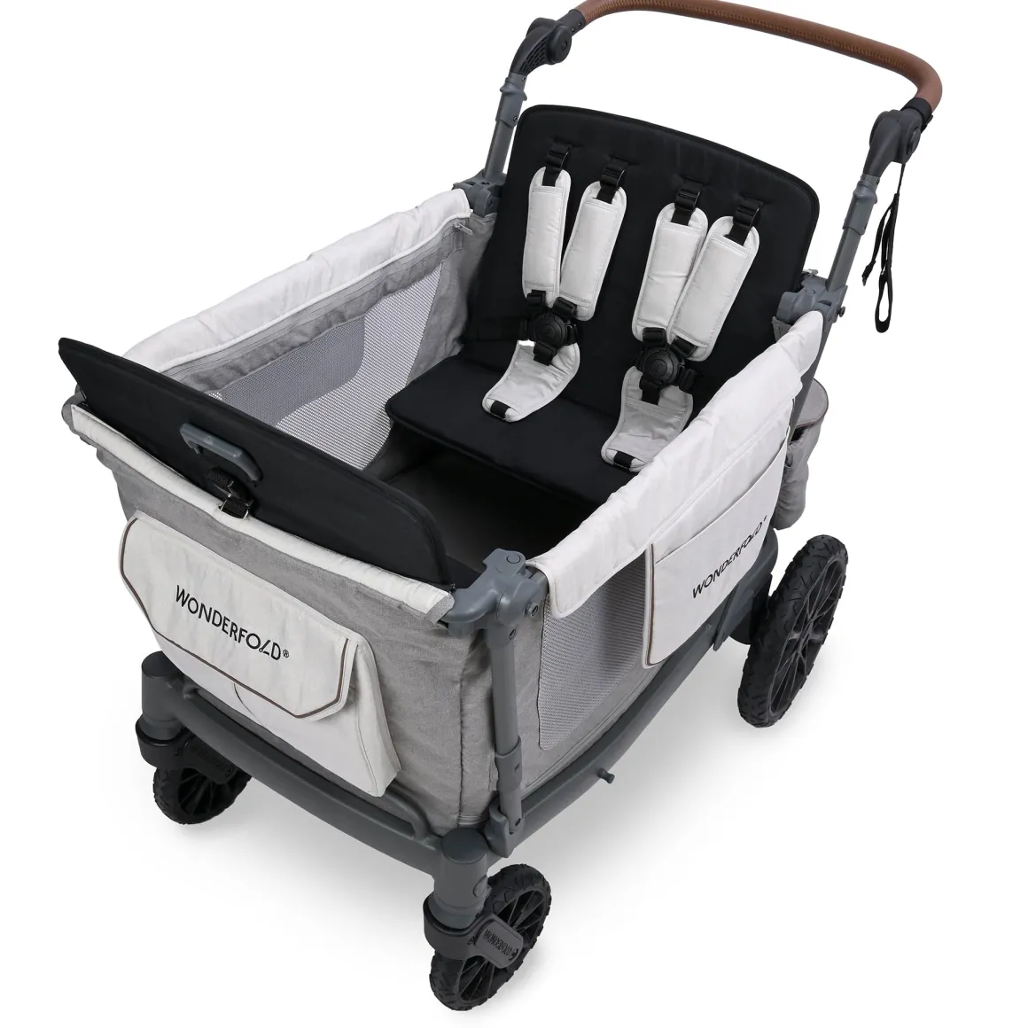 WonderFold L4 Quad (4 Seater) Stroller Wagon - Gray
