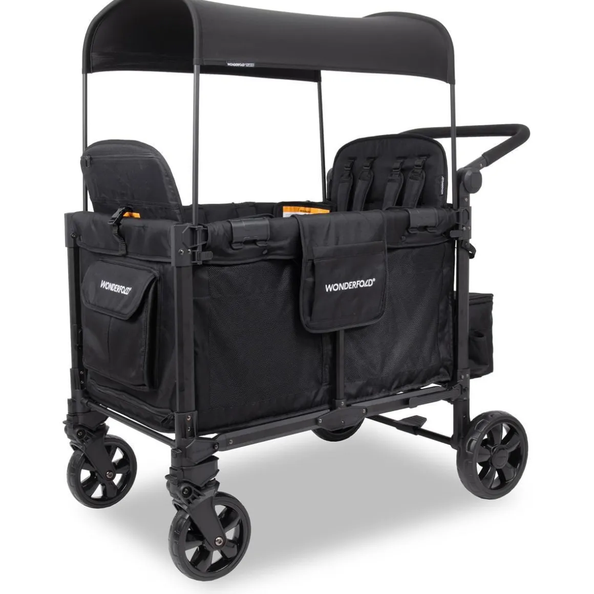 WonderFold OPEN BOX W4 Elite Pro (4 Seater) Stroller Wagon - Jet Black