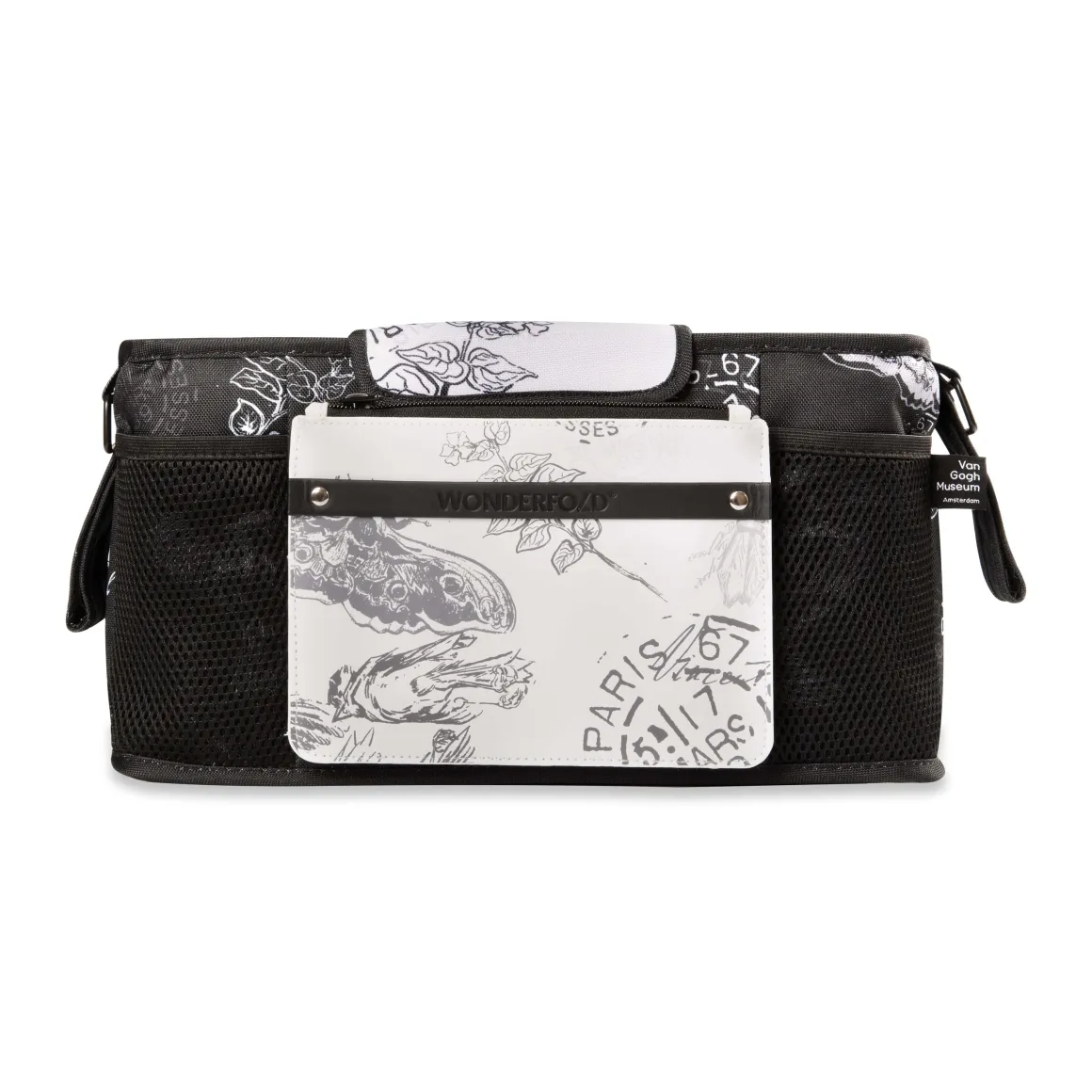 WonderFold Small Parent Console With 2 Insulated Cup Holders - Van Gogh Sketches