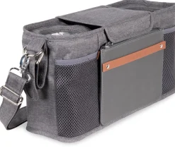 WonderFold Small Parent Console with 2 Insulated Cup Holders - Gray