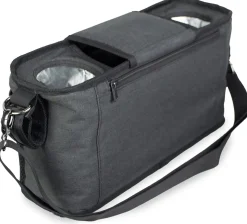 WonderFold Small Parent Console with 2 Insulated Cup Holders - Volcanic Black