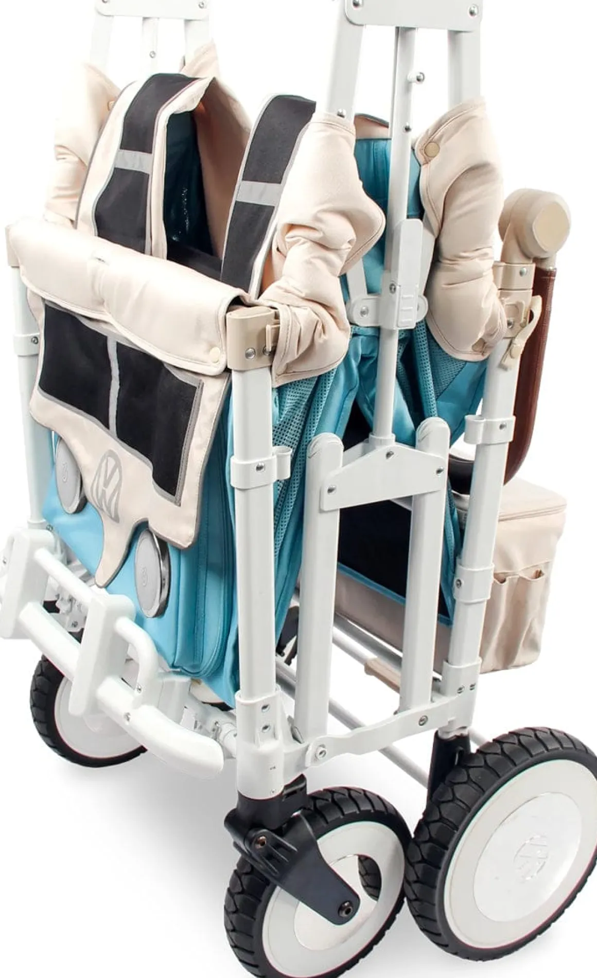 WonderFold Volkswagon Special Edition Quad (4 seater) Stroller Wagon - Bondi Blue