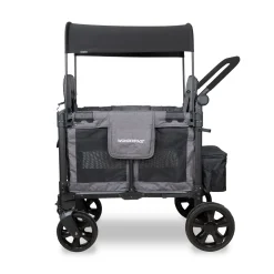WonderFold W2 Elite Pro (2 Seater) Double Stroller Wagon - Charcoal Gray