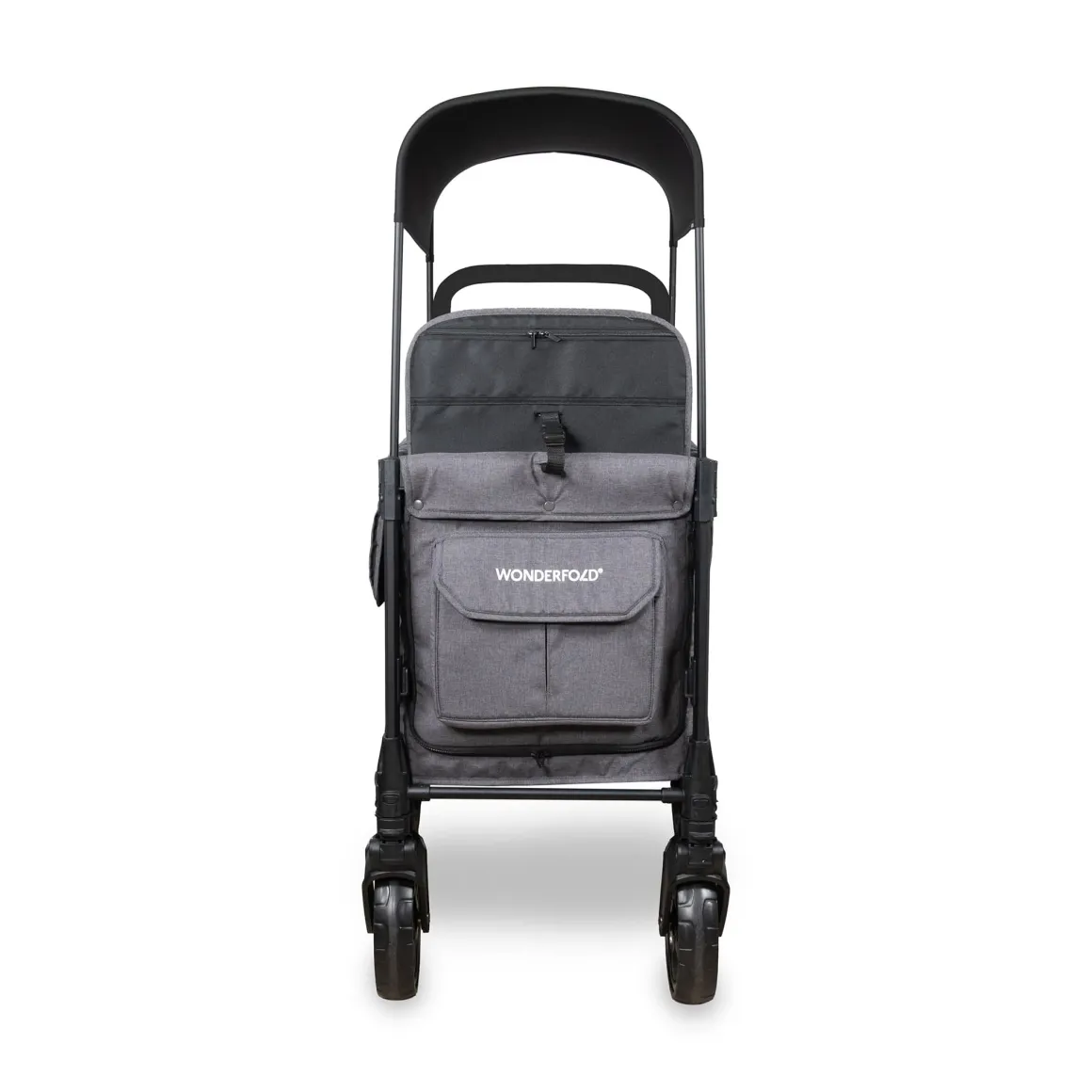 WonderFold W2 Elite Pro (2 Seater) Double Stroller Wagon - Charcoal Gray