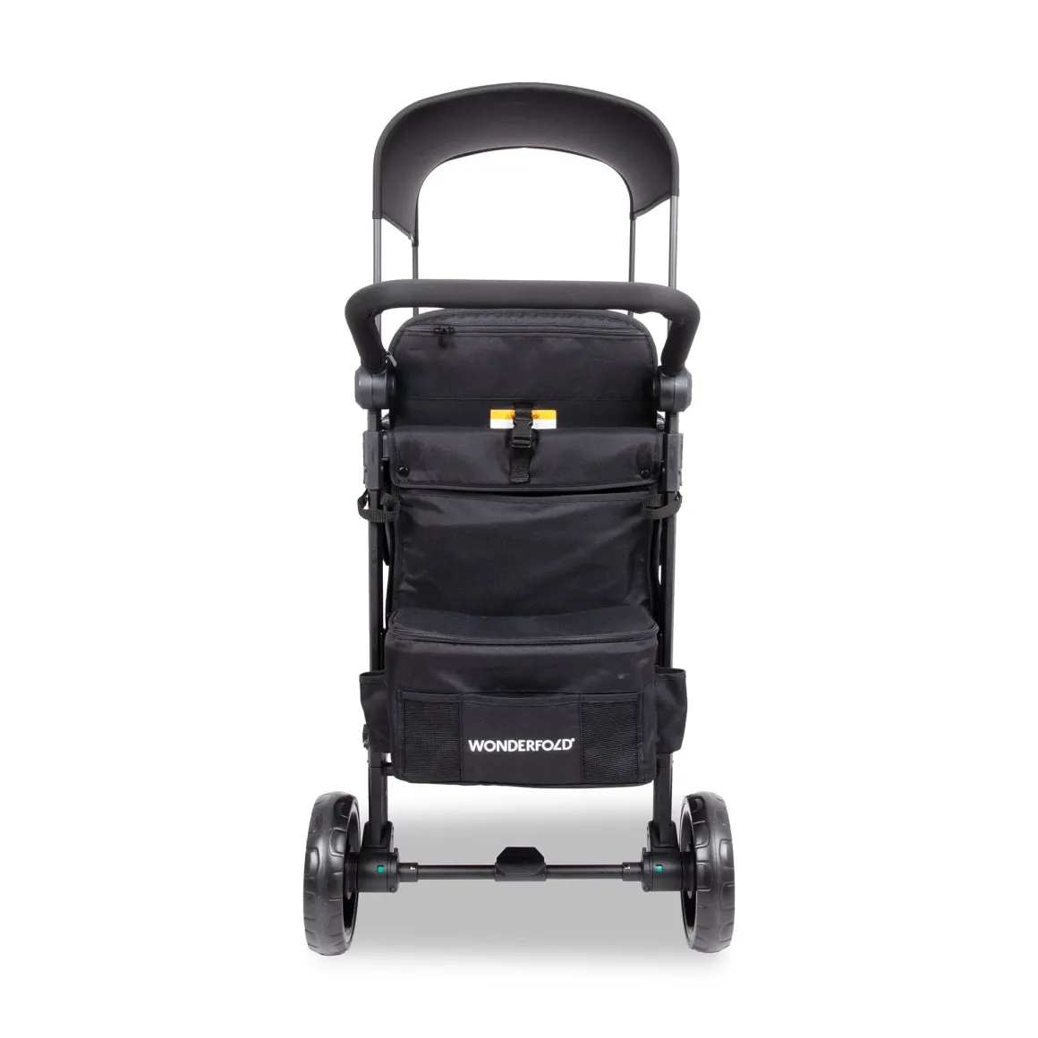 WonderFold W2 Elite Pro (2 Seater) Double Stroller Wagon - Jet Black