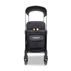 WonderFold W2 Elite Pro (2 Seater) Double Stroller Wagon - Jet Black