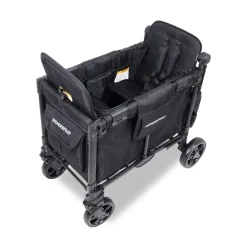 WonderFold W2 Elite Pro (2 Seater) Double Stroller Wagon - Jet Black
