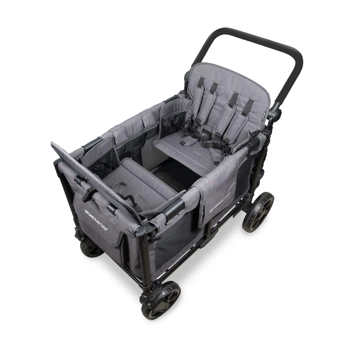 WonderFold W4 Elite Pro (4 Seater) Stroller Wagon - Charcoal Gray