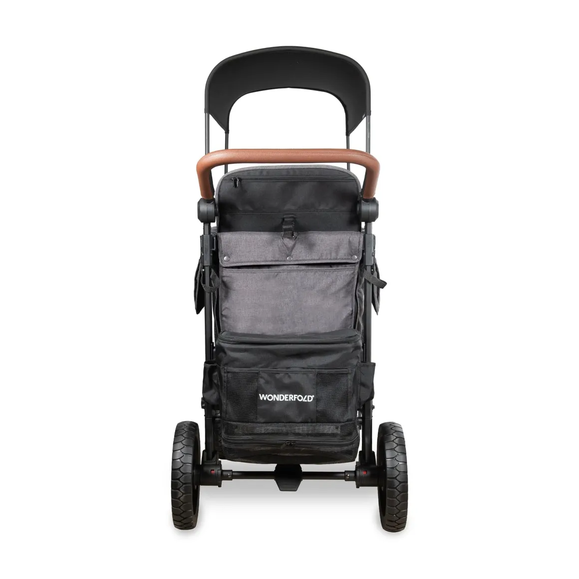 WonderFold W2 Luxe Pro (2 Seater) Double Seater Stroller Wagon - Charcoal Gray