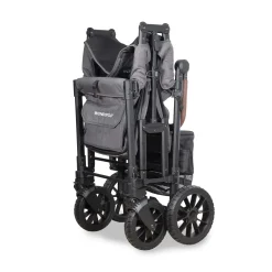 WonderFold W2 Luxe Pro (2 Seater) Double Seater Stroller Wagon - Charcoal Gray