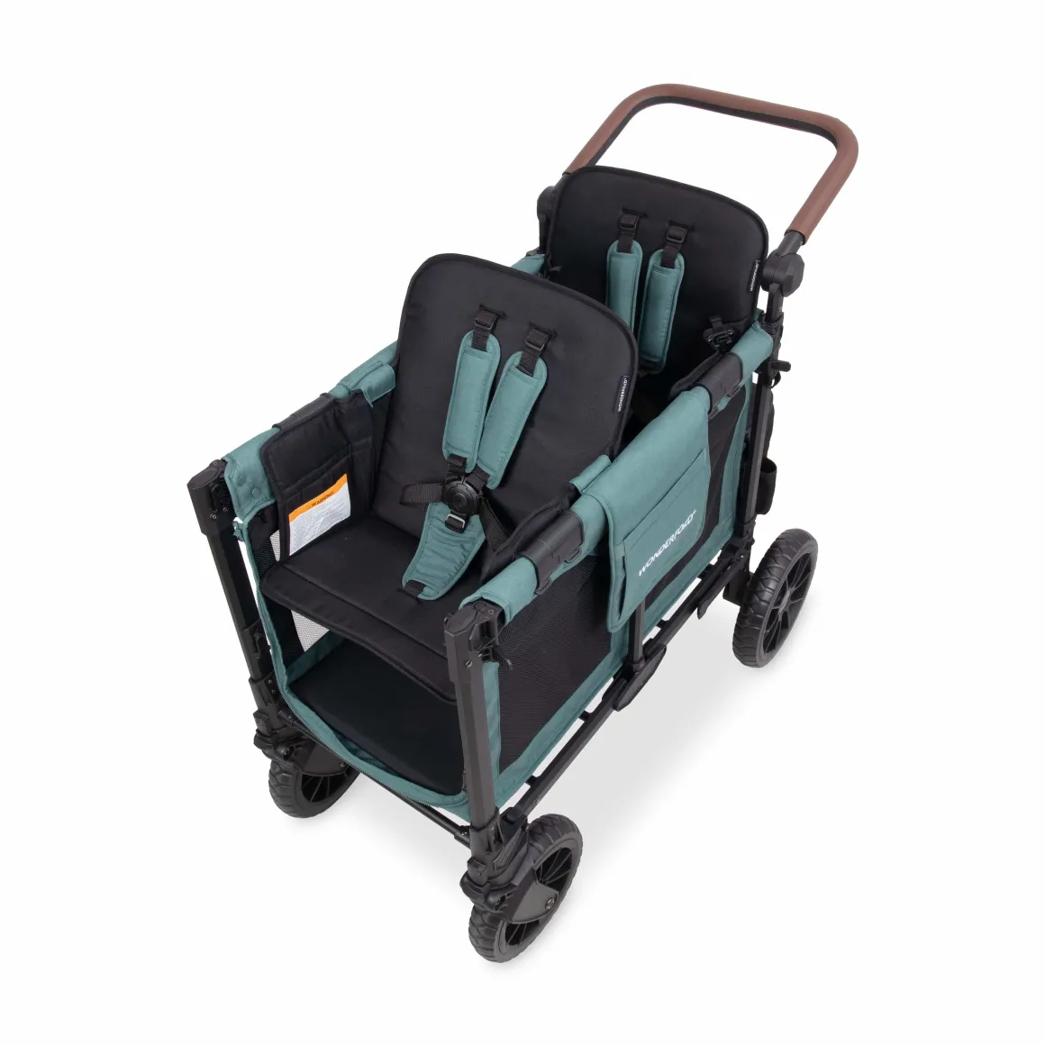 WonderFold W2 Luxe Pro (2 Seater) Double Seater Stroller Wagon - Hunter Green (Albee Exclusive)