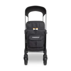 WonderFold W2 Luxe Pro (2 Seater) Double Seater Stroller Wagon - Jet Black