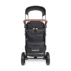WonderFold W2 Luxe Pro (2 Seater) Double Seater Stroller Wagon - Jet Black