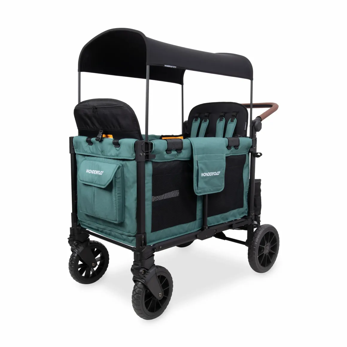 WonderFold W4 Luxe Pro (4 Seater) Stroller Wagon - Hunter Green (Albee Exclusive)
