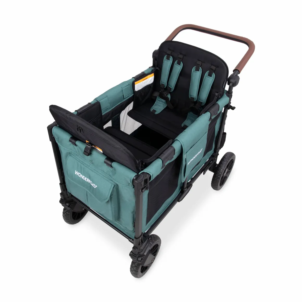 WonderFold W4 Luxe Pro (4 Seater) Stroller Wagon - Hunter Green (Albee Exclusive)