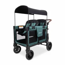 WonderFold W4 Luxe Pro (4 Seater) Stroller Wagon - Hunter Green (Albee Exclusive)