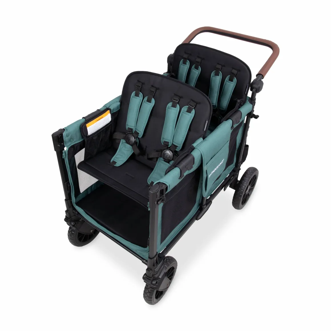 WonderFold W4 Luxe Pro (4 Seater) Stroller Wagon - Hunter Green (Albee Exclusive)