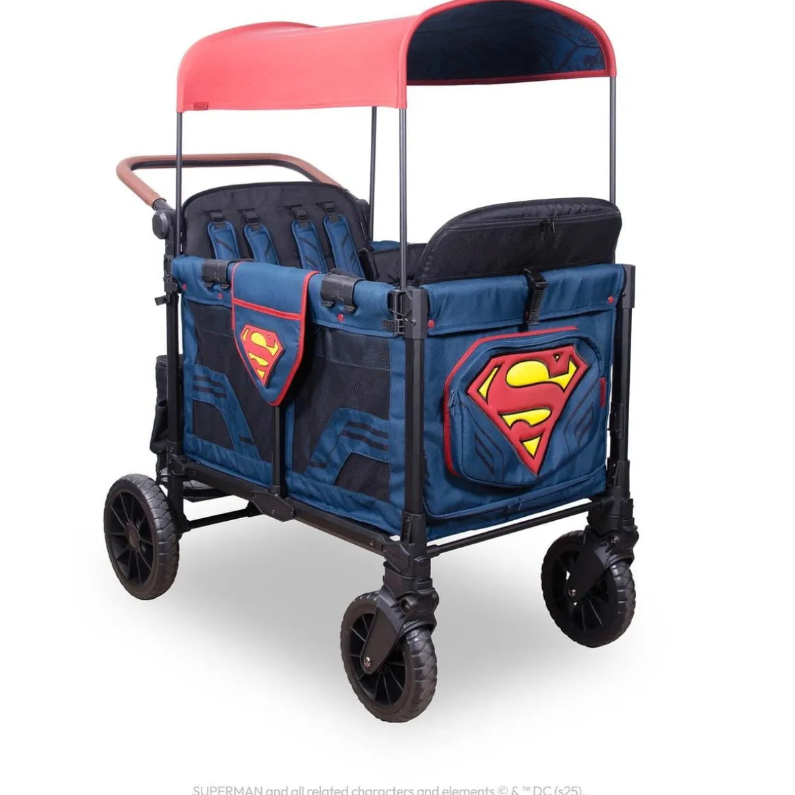 WonderFold W4 Luxe Pro (4 Seater) Stroller Wagon - Superman