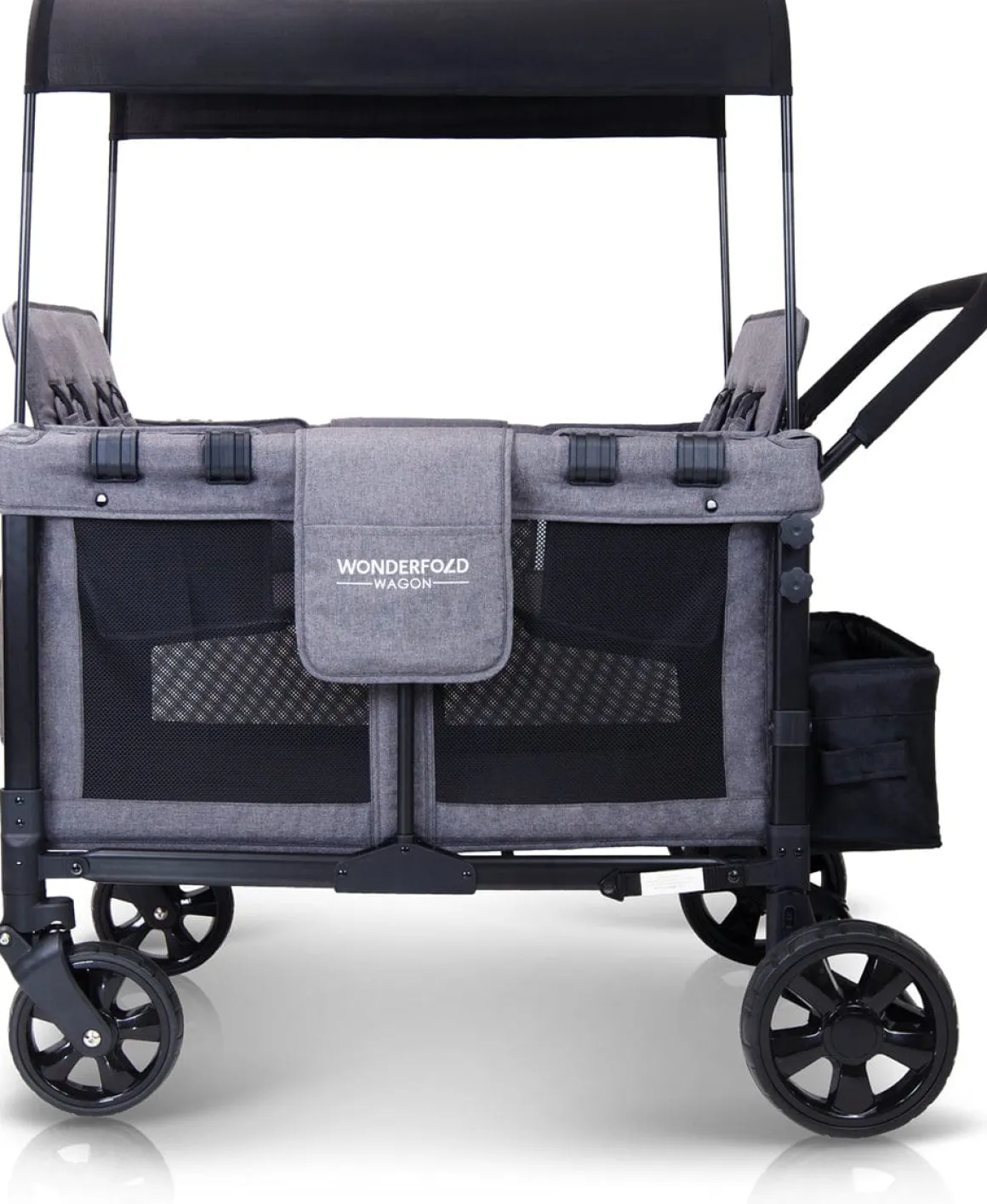 WonderFold W4 Original Quad (4 Seater) Stroller Wagon - Gray