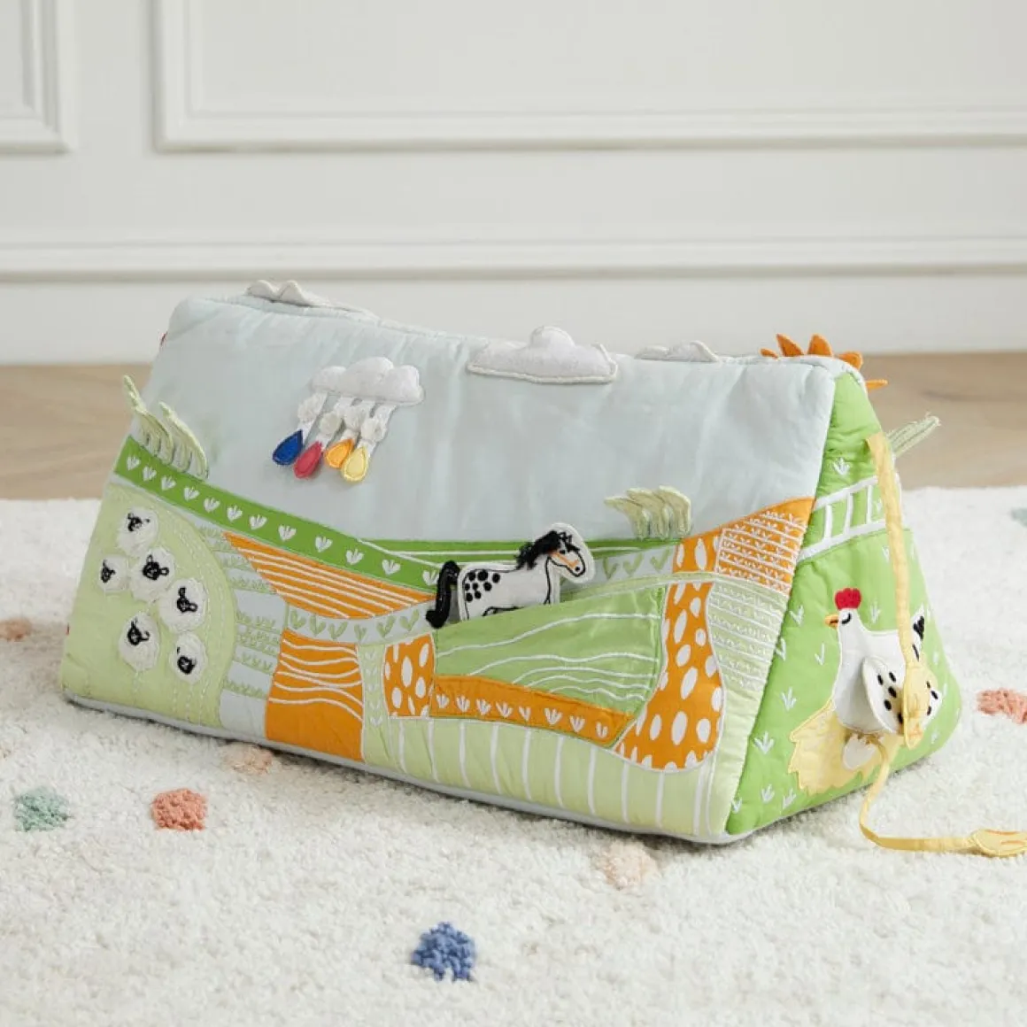 Wonder & Wise Farm Activity Tummy Time Toy Wedge