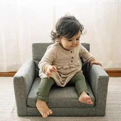 Wonder & Wise Happy Day Square Chair - Black & White