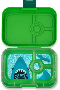 Yumbox Leakproof Bento Lunchbox, Panino - Bamboo Green / Shark Tray
