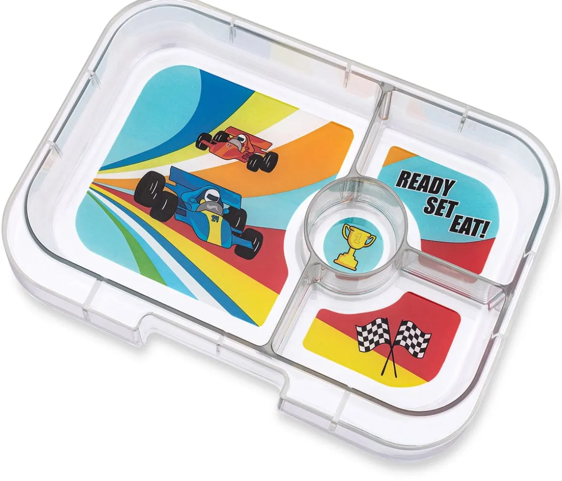 Yumbox Leakproof Bento Lunchbox, Panino - Monte Carlo Blue / Race Cars