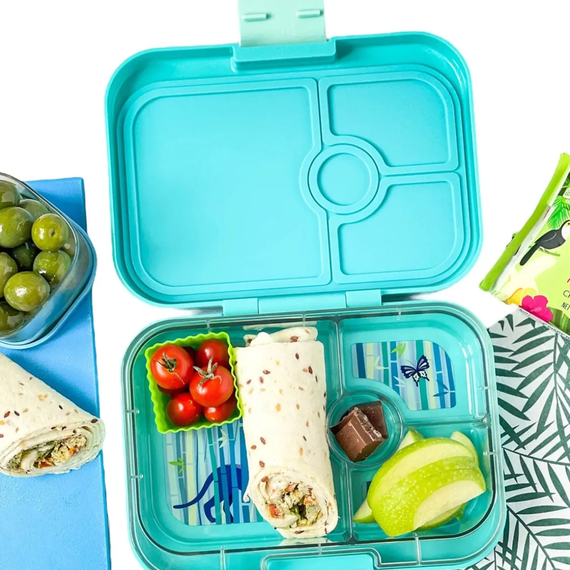 Yumbox Leakproof Bento Lunchbox, Panino - Tropical Aqua / Panther
