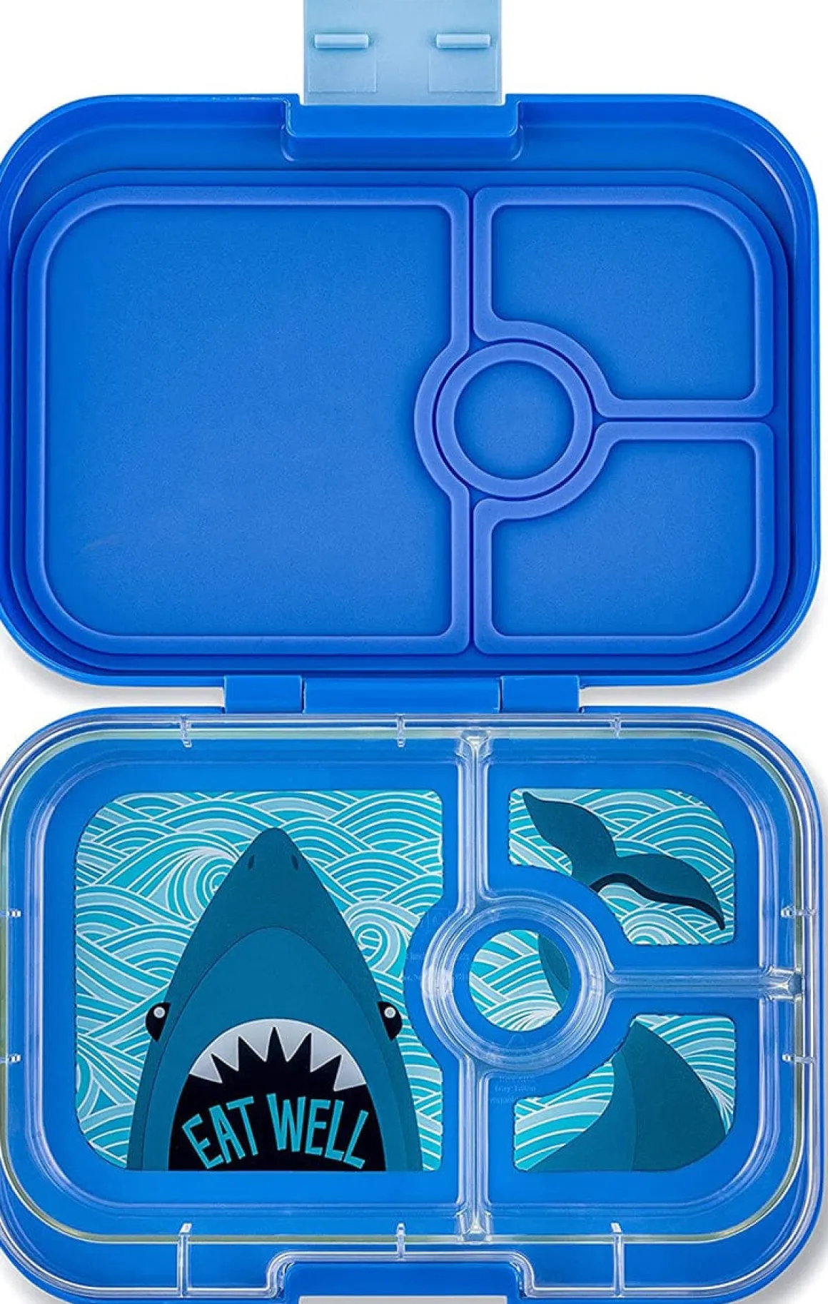 Yumbox Leakproof Bento Lunchbox, Panino - True Blue / Shark Tray