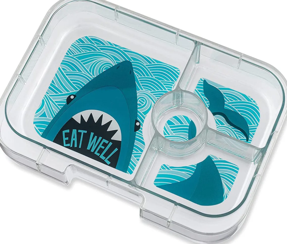 Yumbox Leakproof Bento Lunchbox, Panino - True Blue / Shark Tray