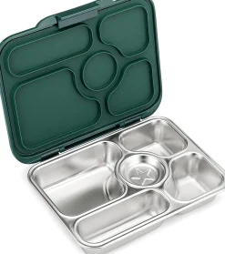 Yumbox Leakproof Bento Lunchbox, Presto Stainless Steel - Kale Green